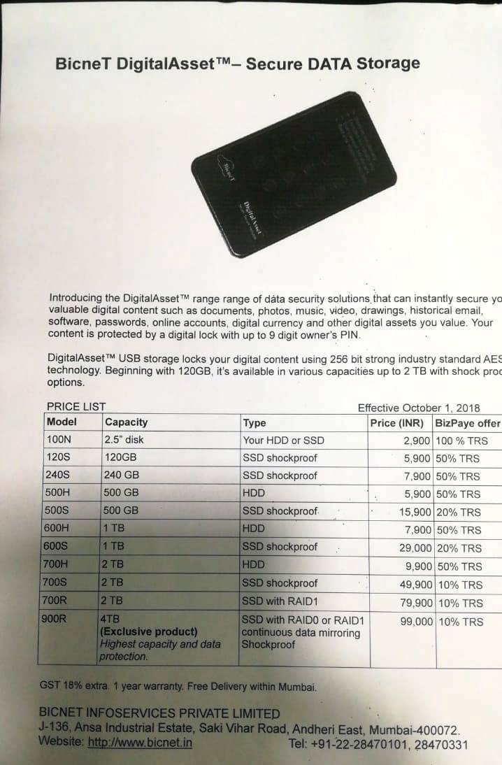 DIGITAL ASSETS, USB STORAGE LOCKS YOUR DIGITAL CONTENT